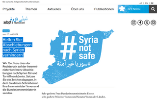 E-Mail-Aktion von Adopt a Revolution: Helfen Sie Abschiebungen nach Syrien verhindern!