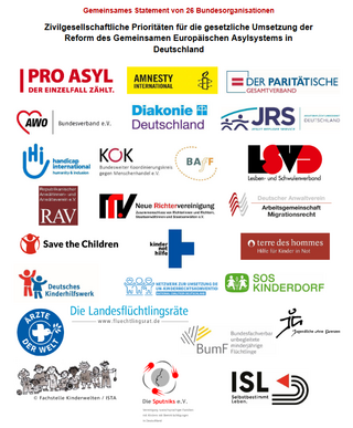 Gemeinsames Statement von 26 Bundesorganisationen. Zivilgesellschaftliche Prioritäten für die gesetzliche Umsetzung der Reform des Gemeinsamen Europäischen Asylsystems in Deutschland (07/2024)
