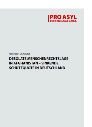 Pro Asyl: Policy Paper. Desolate Menschenrechtslage in Afghanistan - sinkende Schutzquote in Deutschland (05/2026)