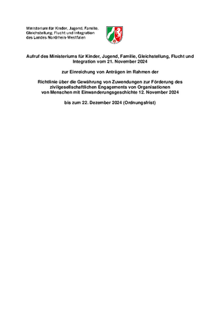 Förderung von Organisationen von Menschen mit Einwanderungsgeschichte des Landes NRW 2025 (ehemals MSO-Förderung, Antragsfrist: 22. Dezember 2024)